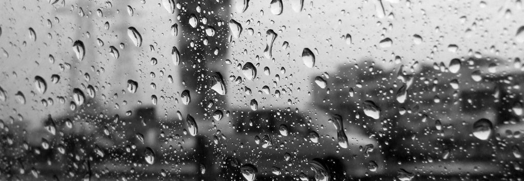 rain drop on car window